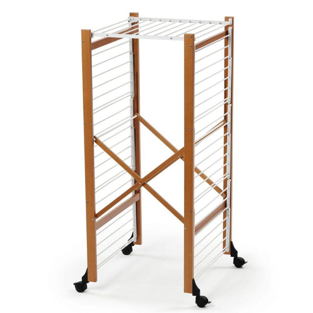 Aquilone Tall Clothes Airer in Cherry Wood - LAUNDRY - Airers - Soko and Co