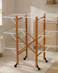 Aquilone Tall Clothes Airer in Cherry Wood - LAUNDRY - Airers - Soko and Co