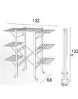 Aquilone Tall Clothes Airer in Cherry Wood - LAUNDRY - Airers - Soko and Co