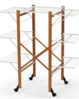 Aquilone Tall Clothes Airer in Cherry Wood - LAUNDRY - Airers - Soko and Co