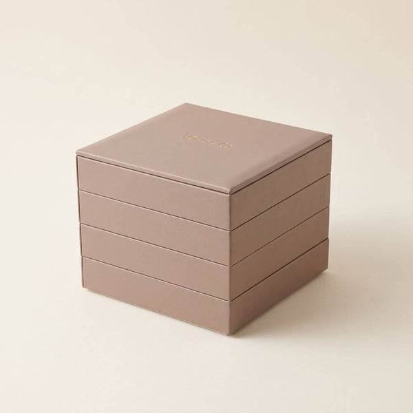 Atelier Stacking Jewellery Tray Set with Lid Taupe