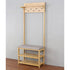 Bamboo Hall Stand with Grey Seat - WARDROBE - Shoe Storage - Soko and Co