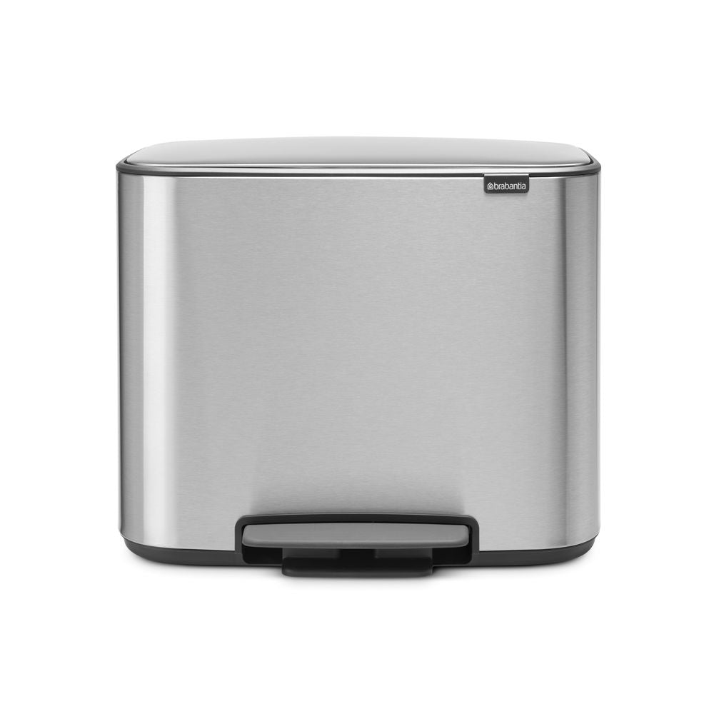 Brabantia 36L Bo Kitchen Rubbish Pedal Bin Matte Steel - KITCHEN - Bins - Soko and Co