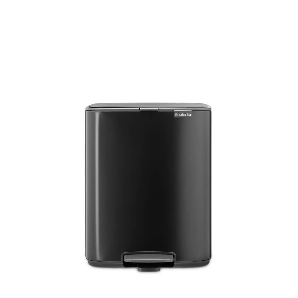 Brabantia Bo Pedal Bin 12L Matt Black - KITCHEN - Bins - Soko and Co