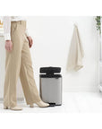 Brabantia Bo Pedal Bin 12L Matt Steel - KITCHEN - Bins - Soko and Co