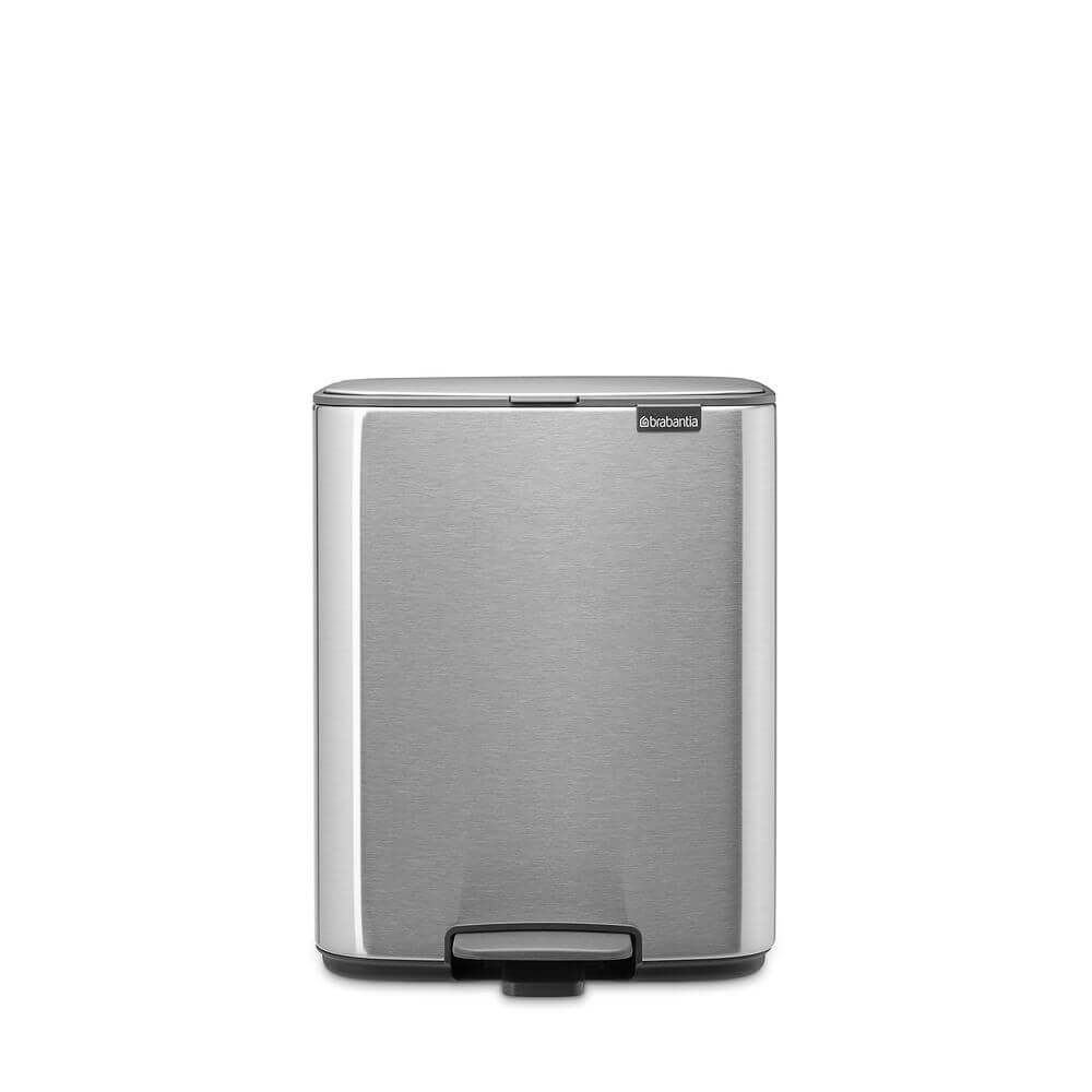 Brabantia Bo Pedal Bin 12L Matt Steel - KITCHEN - Bins - Soko and Co
