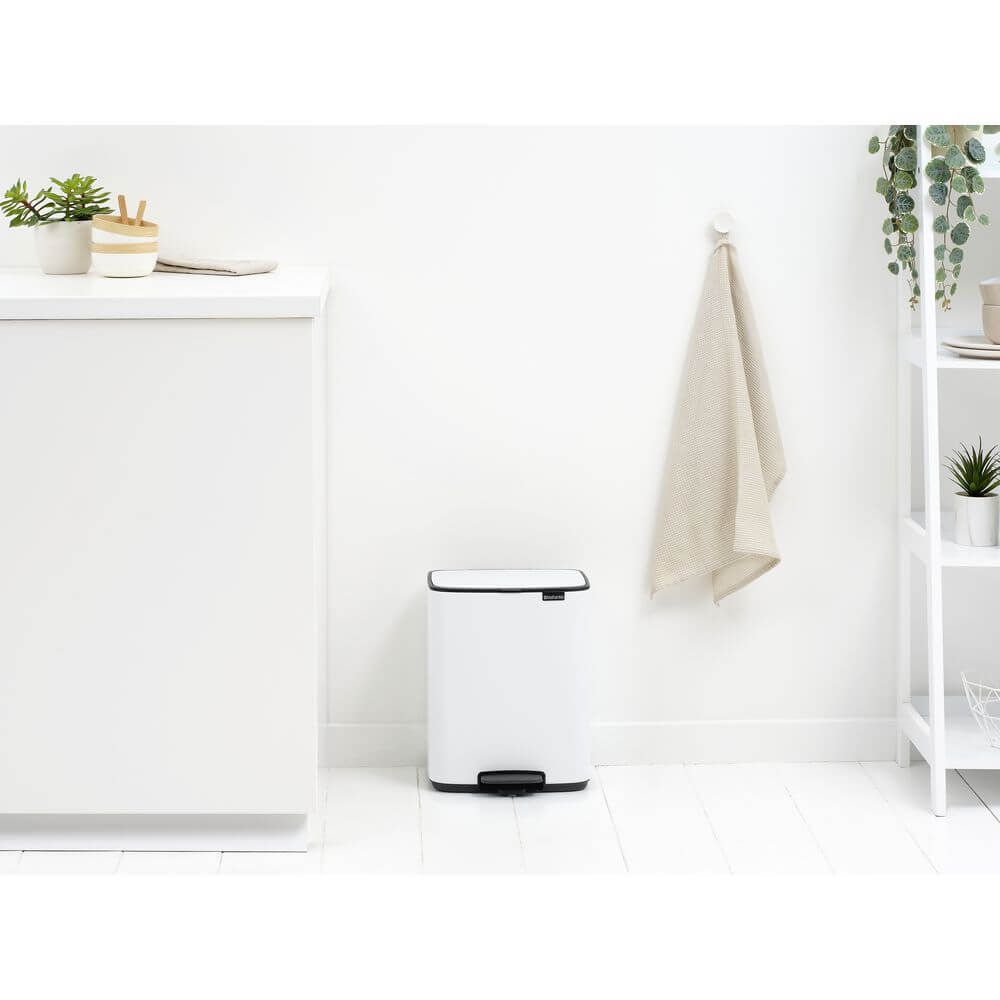 Brabantia Bo Pedal Bin 12L White - KITCHEN - Bins - Soko and Co