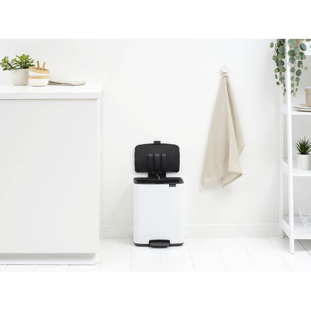 Brabantia Bo Pedal Bin 12L White - KITCHEN - Bins - Soko and Co