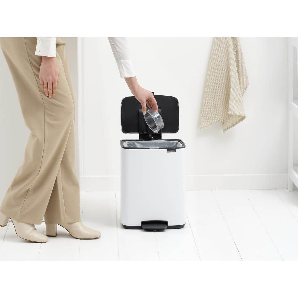 Brabantia Bo Pedal Bin 12L White - KITCHEN - Bins - Soko and Co