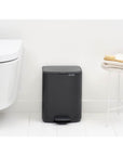 Brabantia Bo Pedal Bin 7L Matt Black - KITCHEN - Bins - Soko and Co