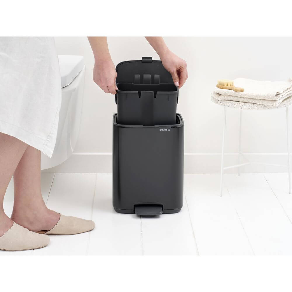 Brabantia Bo Pedal Bin 7L Matt Black - KITCHEN - Bins - Soko and Co