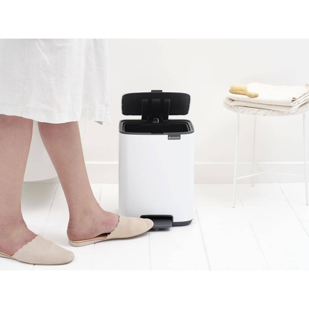 Brabantia Bo Pedal Bin 7L White - KITCHEN - Bins - Soko and Co