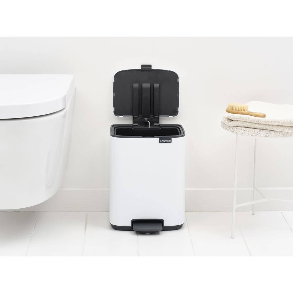 Brabantia Bo Pedal Bin 7L White - KITCHEN - Bins - Soko and Co