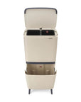 Brabantia SortUp Recycle Bin Hi 10 + 10 + 25L Sand - KITCHEN - Bins - Soko and Co
