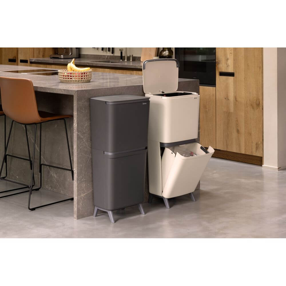 Brabantia SortUp Recycle Bin Hi 20 + 25L Sand - KITCHEN - Bins - Soko and Co
