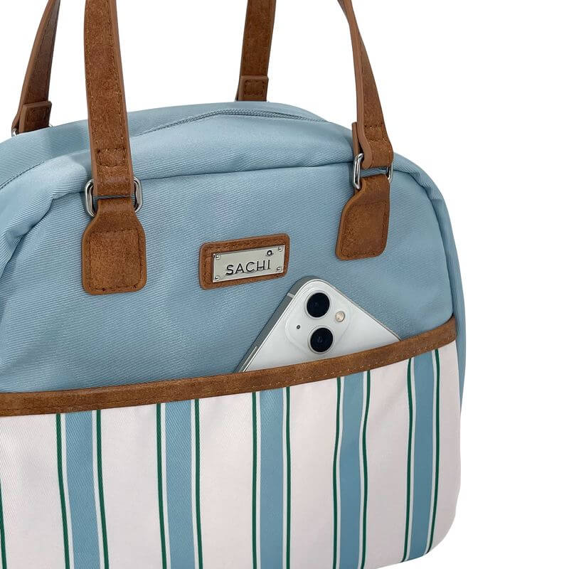 Cali Insulated Lunch Bag Hazy Blue Stripes - LIFESTYLE - Lunch - Soko and Co