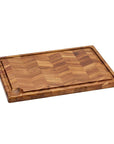 Chevron Acacia Chopping Board with Juice Canals Large - KITCHEN - Entertaining - Soko and Co