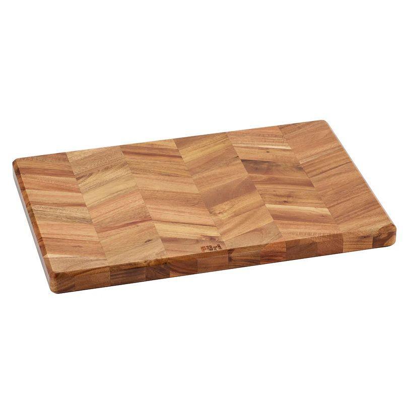 Chevron Acacia Chopping Board with Juice Canals Medium - KITCHEN - Entertaining - Soko and Co