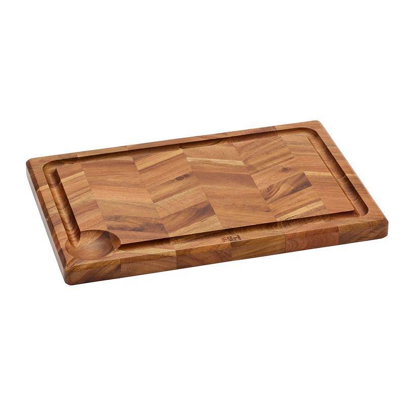 Chevron Acacia Chopping Board with Juice Canals Medium - KITCHEN - Entertaining - Soko and Co