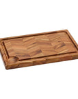 Chevron Acacia Chopping Board with Juice Canals Medium - KITCHEN - Entertaining - Soko and Co
