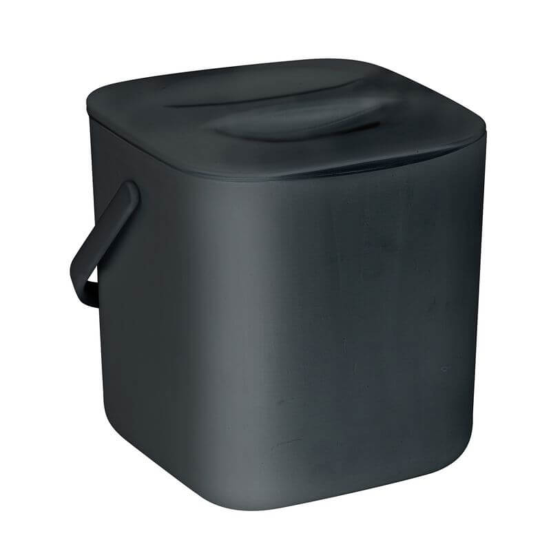 Cindy 3L Compost Bin Black - BATHROOM - Bins - Soko and Co