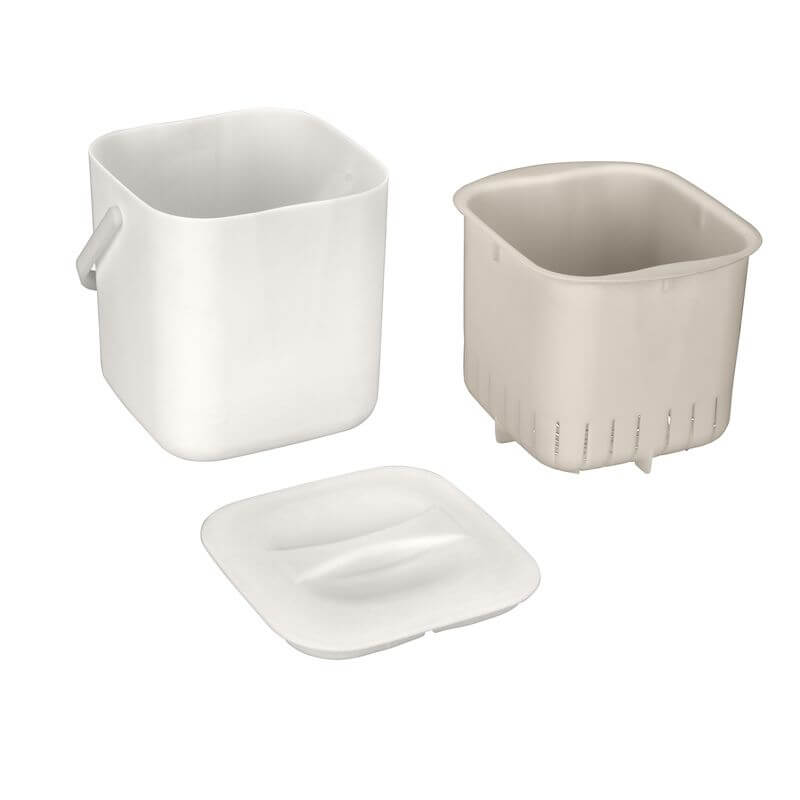 Cindy 3L Compost Bin Stone - BATHROOM - Bins - Soko and Co