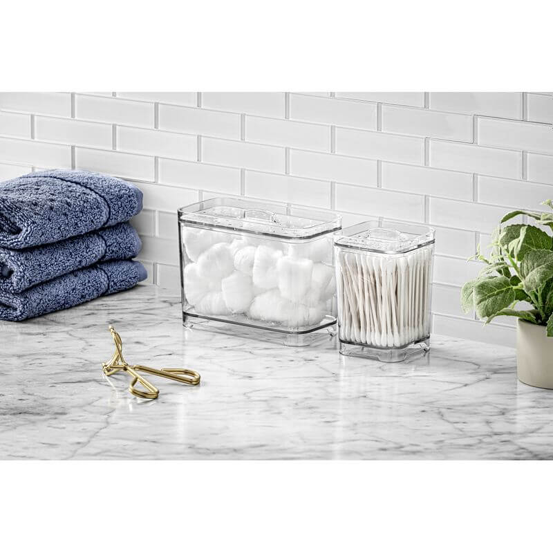 Clear Cotton Ball Container - BATHROOM - Makeup Storage - Soko and Co