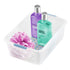Clear Small Bathroom Basket Frost White - BATHROOM - Makeup Storage - Soko and Co