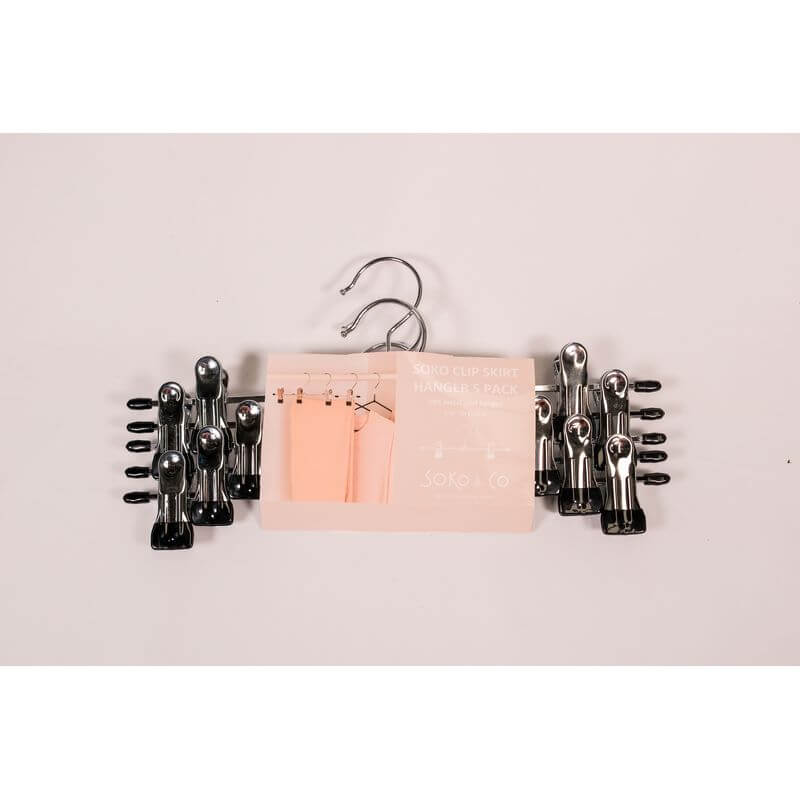 Clip-On Skirt and Pants Hanger 5 Pack - WARDROBE - Clothes Hangers - Soko and Co