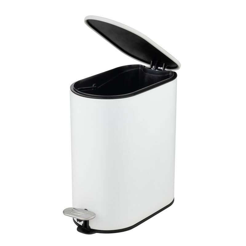 Coluno 5L Pedal Bin White - BATHROOM - Bins - Soko and Co