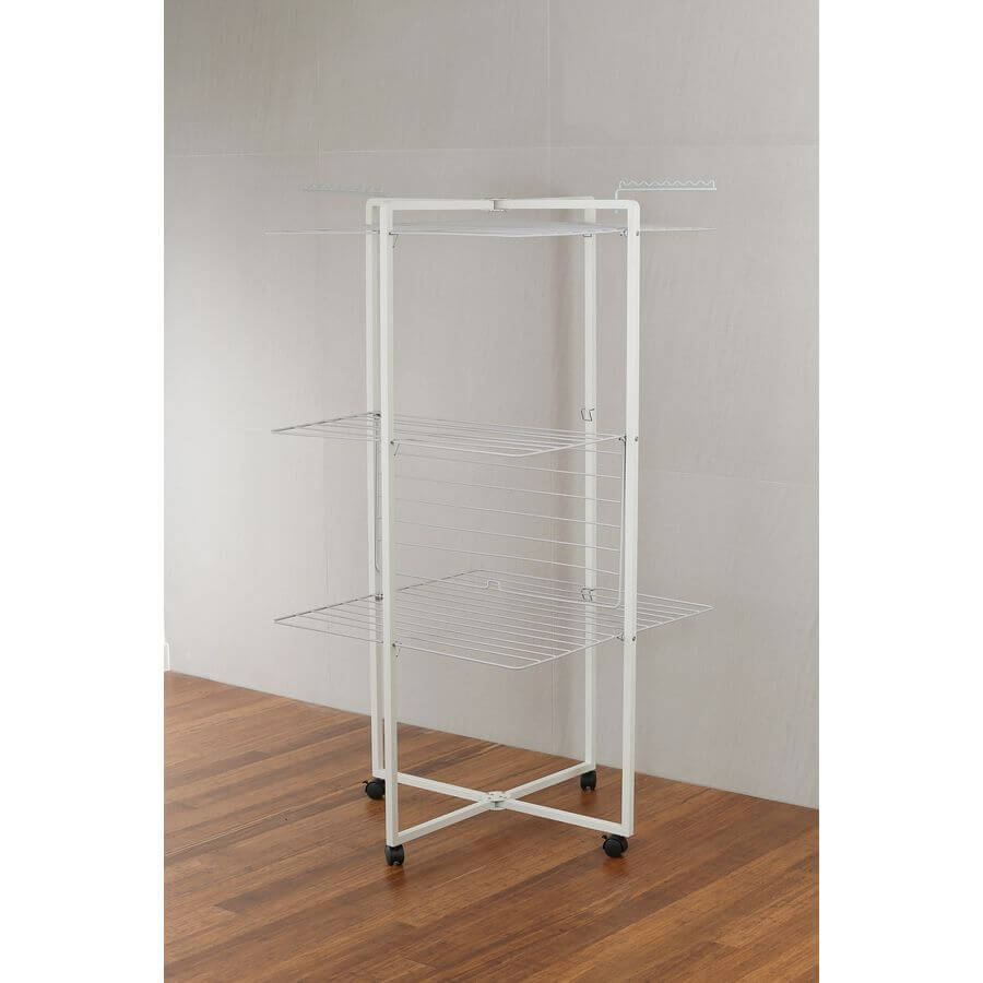 Deluxe Aluminium 42 Rail Tower Clothes Airer White - LAUNDRY - Airers - Soko and Co