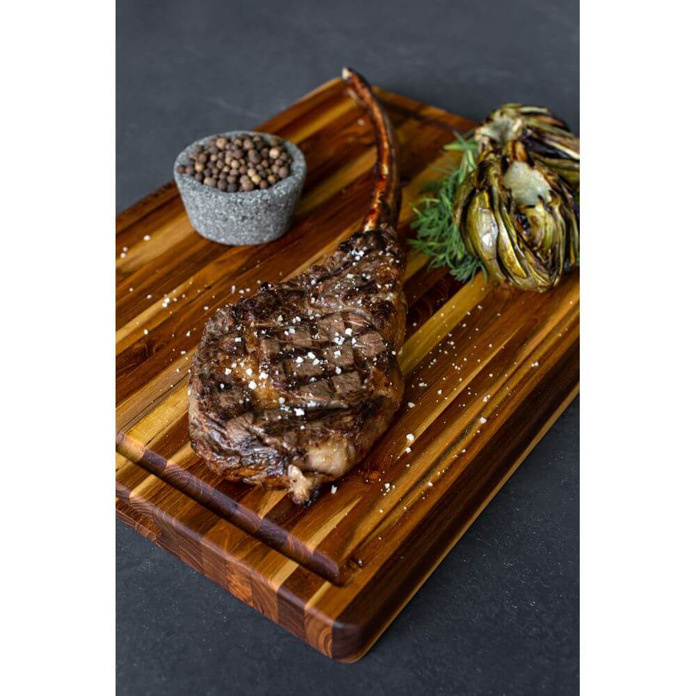 Deluxe Wooden Chopping Board with Juice Canals Large - KITCHEN - Bench - Soko and Co