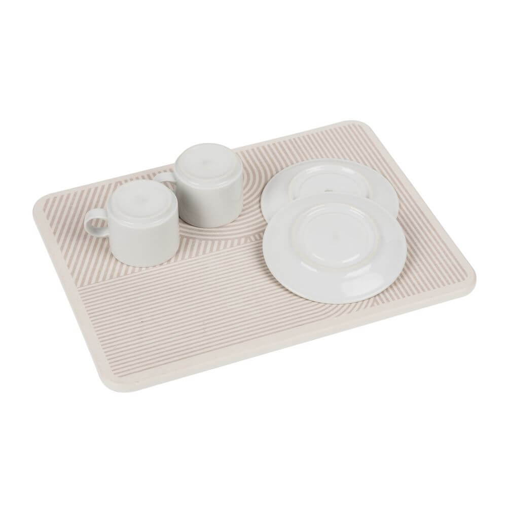Dia Stone Dish Drying Mat Beige - KITCHEN - Dish Racks and Mats - Soko and Co