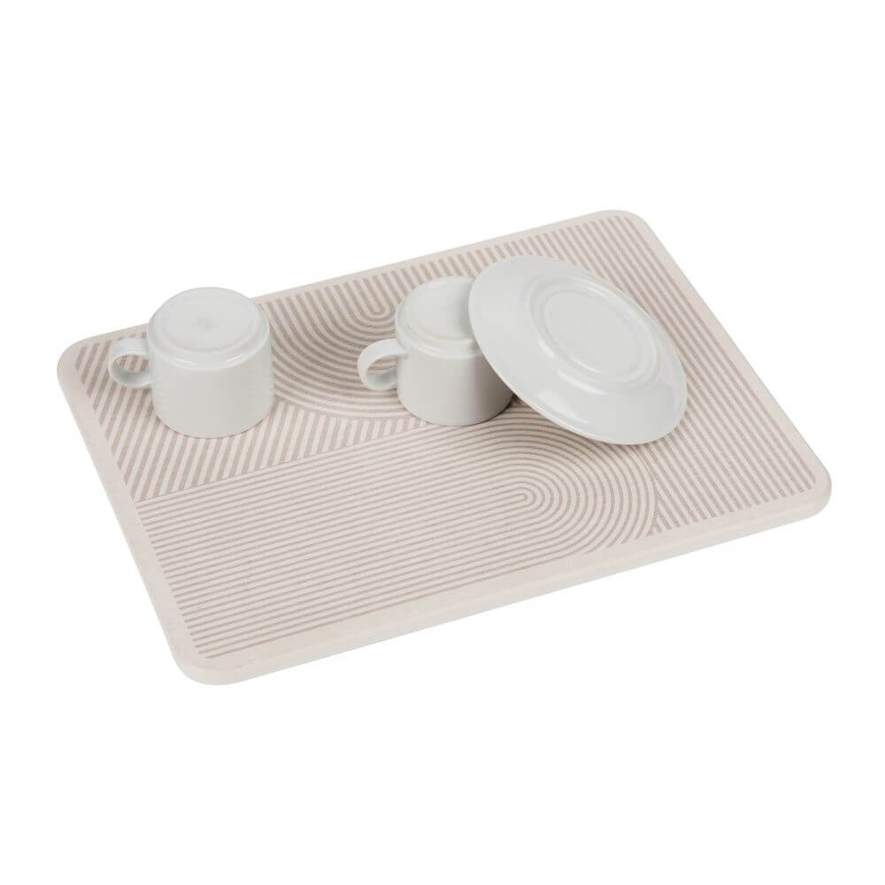 Dia Stone Dish Drying Mat Beige - KITCHEN - Dish Racks and Mats - Soko and Co