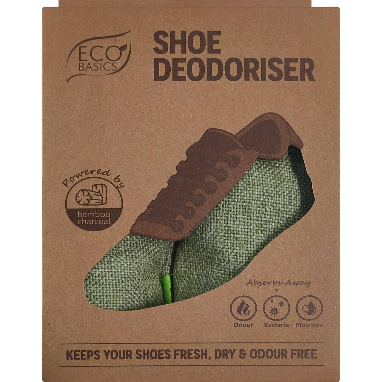 Eco Basics Bamboo Shoe Deodoriser - WARDROBE - Clothes Care - Soko and Co