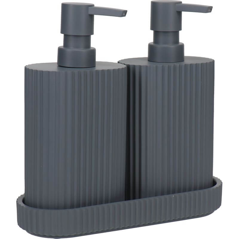 Eco Basics Wash Station Duo Graphite - BATHROOM - Soap Dispensers and Trays - Soko and Co