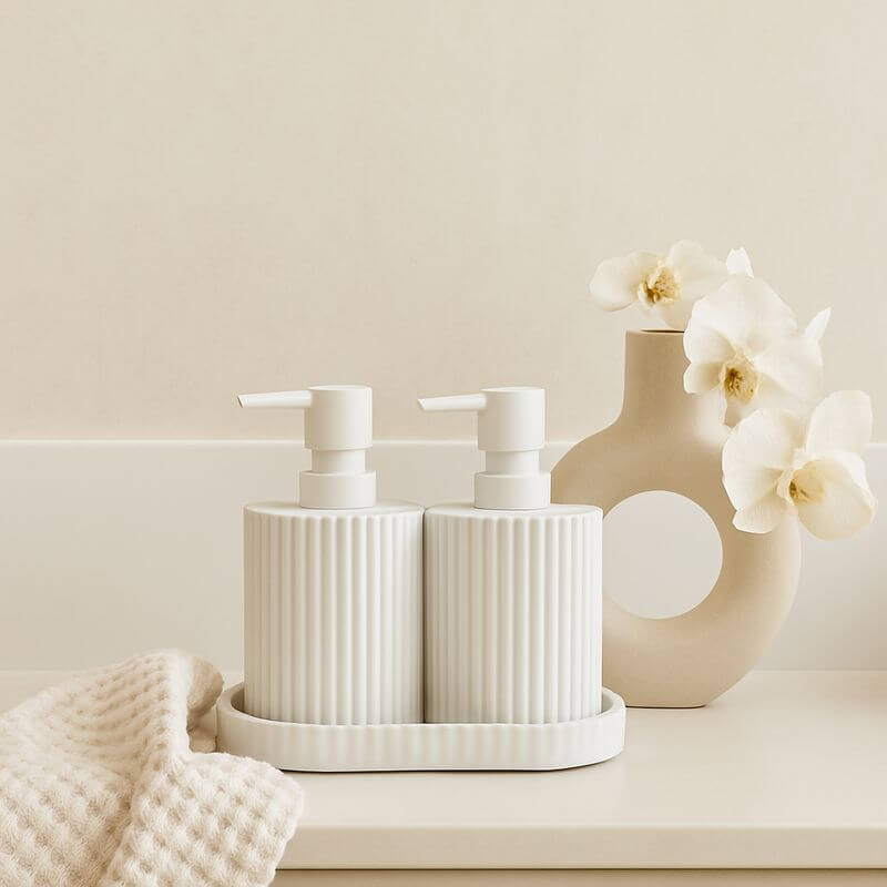 Eco Basics Wash Station Duo White - BATHROOM - Soap Dispensers and Trays - Soko and Co
