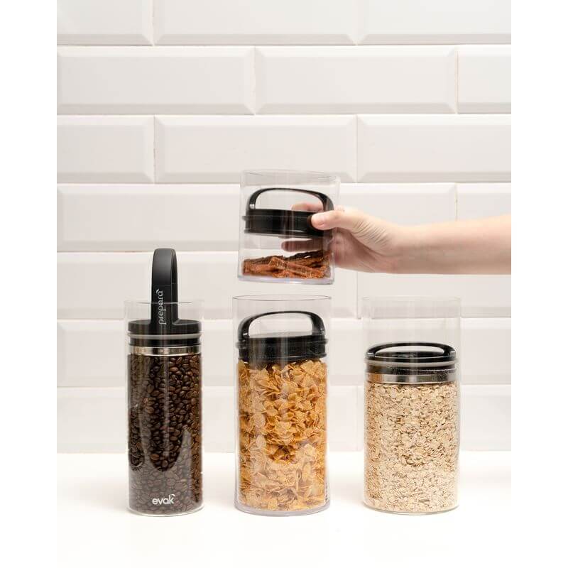 Evak Airtight Glass Pantry Container With Compact Handle Mini - KITCHEN - Food Containers - Soko and Co