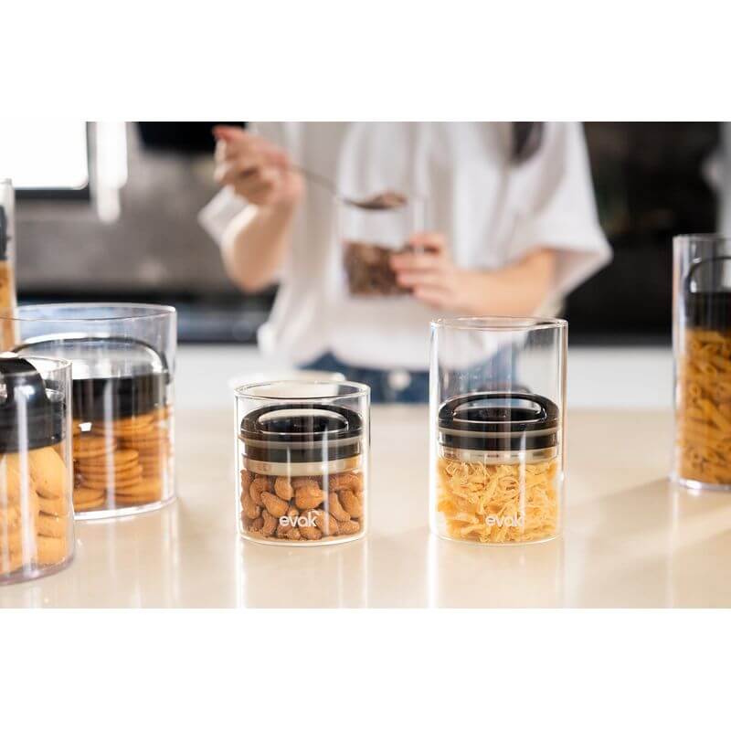 Evak Airtight Glass Pantry Container With Compact Handle X-Large - KITCHEN - Food Containers - Soko and Co