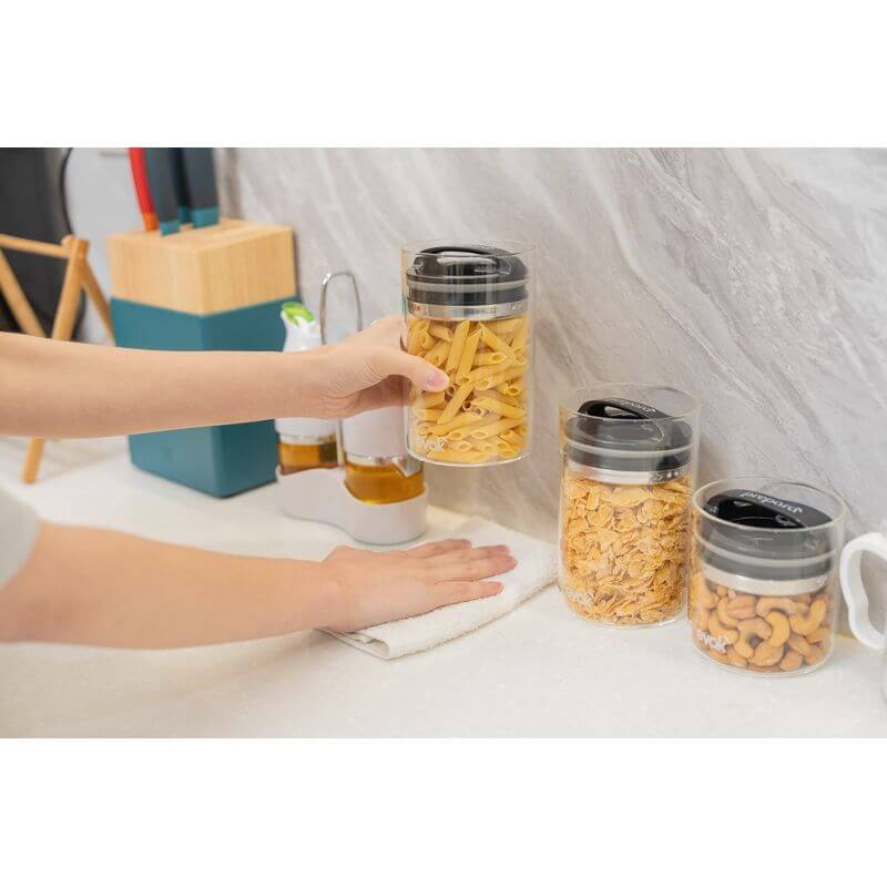 Evak Airtight Glass Pantry Container With Compact Handle X-Large - KITCHEN - Food Containers - Soko and Co
