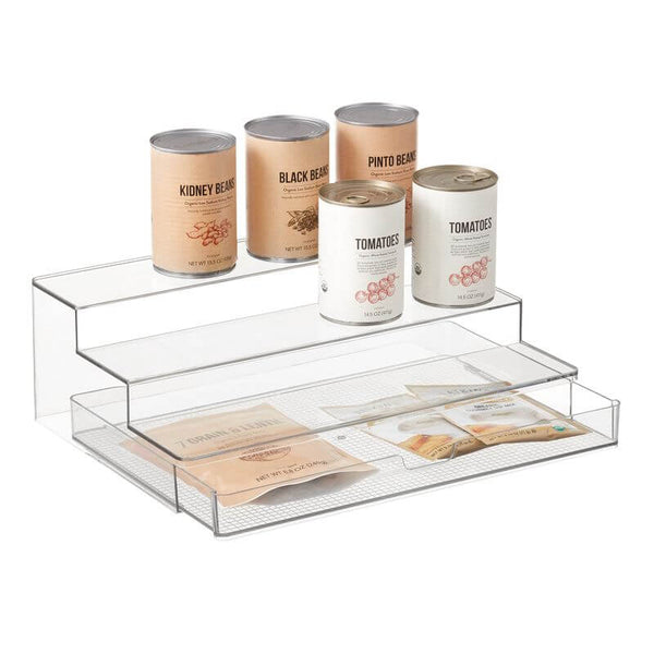 Everything Organiser 3 Tier Pantry Shelf With Drawer Large