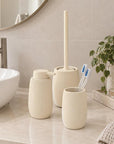 Fablo 3 Piece Ceramic Bathroom Accessories Set Cream