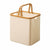 Fabric Laundry Basket with Bamboo Handles Large Cream - HOME STORAGE - Baskets and Totes - Soko and Co