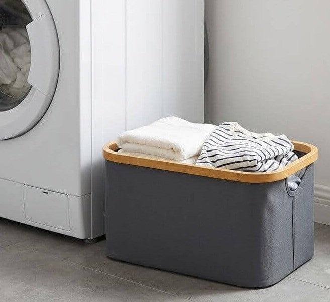 Fabric Storage Basket Medium Grey - HOME STORAGE - Baskets and Totes - Soko and Co