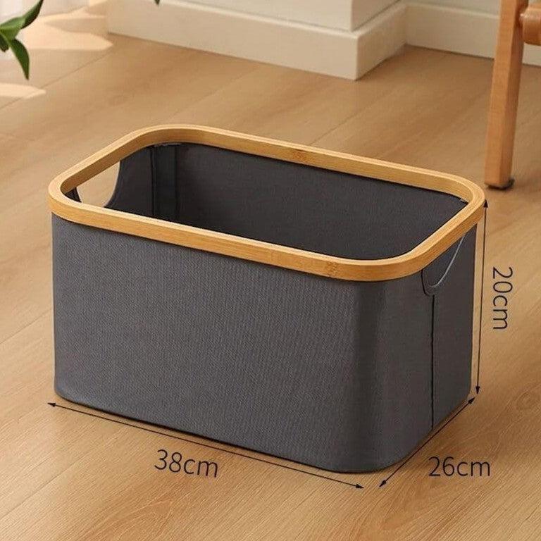 Fabric Storage Basket Medium Grey - HOME STORAGE - Baskets and Totes - Soko and Co