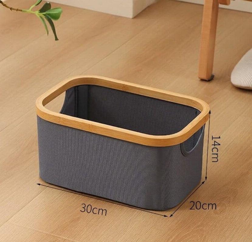 Fabric Storage Basket Small Grey - HOME STORAGE - Baskets and Totes - Soko and Co