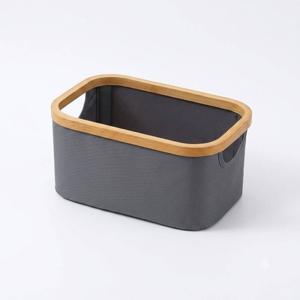 Fabric Storage Basket Small Grey - HOME STORAGE - Baskets and Totes - Soko and Co