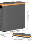 Fabric Toilet Roll Storage Basket Grey - BATHROOM - Toilet Roll Holders - Soko and Co