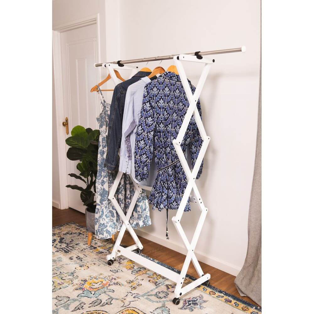 Felix Expandable Garment Rack White - WARDROBE - Garment Racks - Soko and Co