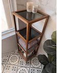 Fern Wood & Glass 4 Tier Shelving Unit - HOME STORAGE - Shelves and Cabinets - Soko and Co